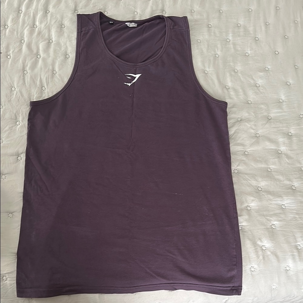 Purple Sleeveless Tank Top with Crew Neck